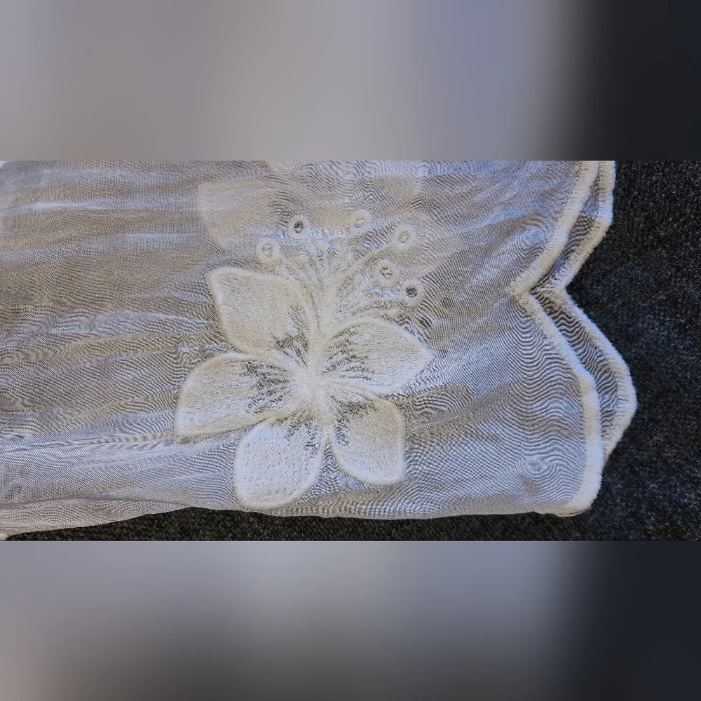 🌹ELENA BALDI made in Italy 100% silk, sz small, blouse scalloped sleeves, lined - Picture 10 of 10